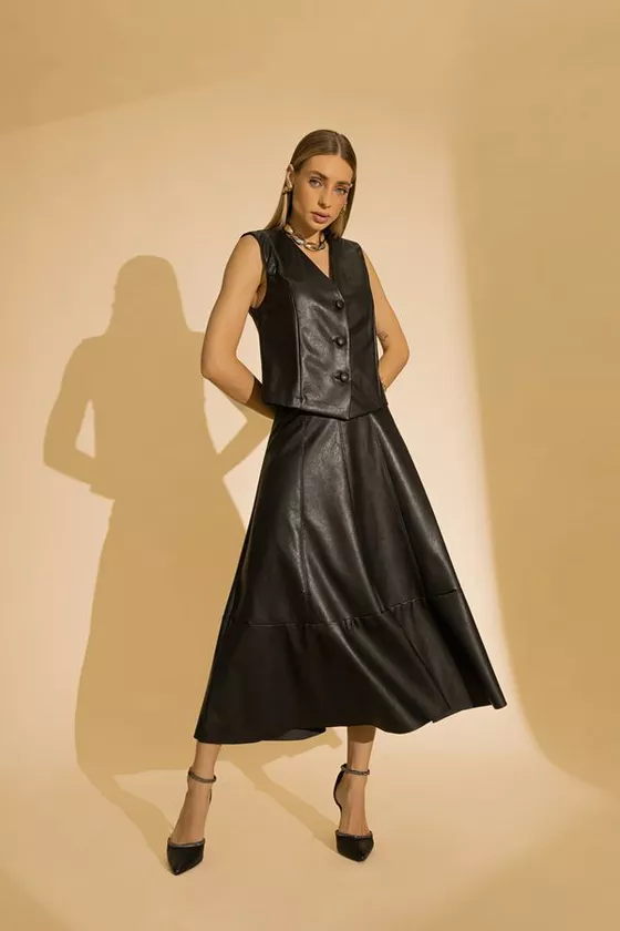 Saia Maxi e Colete Beatriz